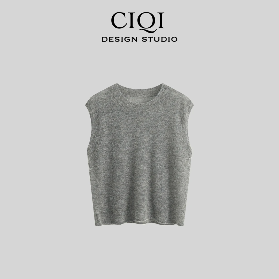 【奢品专属】【棉花糖】夏季羊绒羊毛老钱风轻薄背心针织衫DY25876