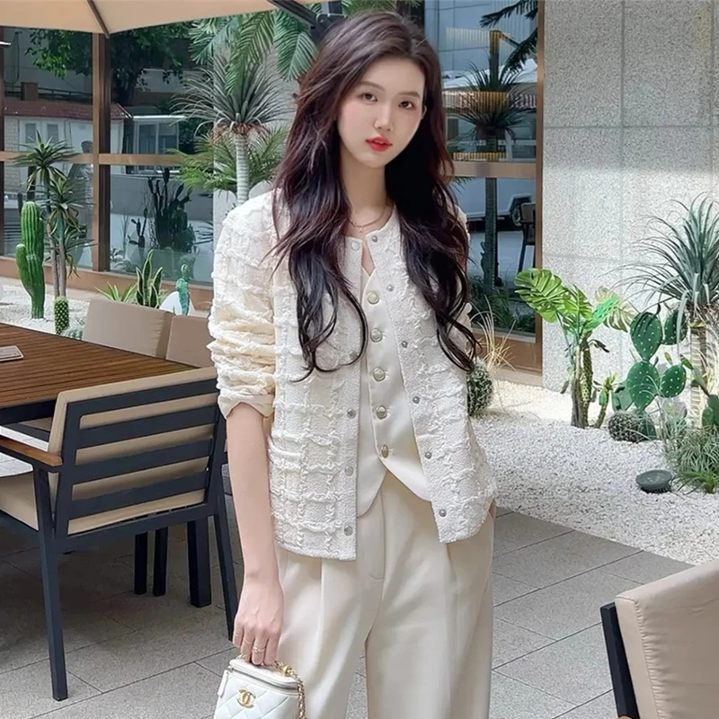 【专柜品质】早春新款气质百搭法式温柔小香风短外套1400512