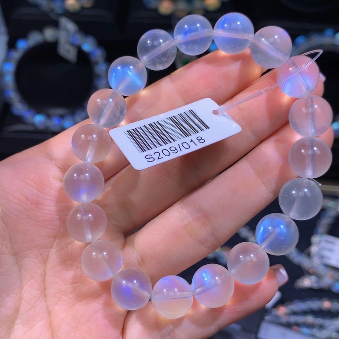月光石手链未镶嵌S209/018斯里蓝月光手串10:5mm