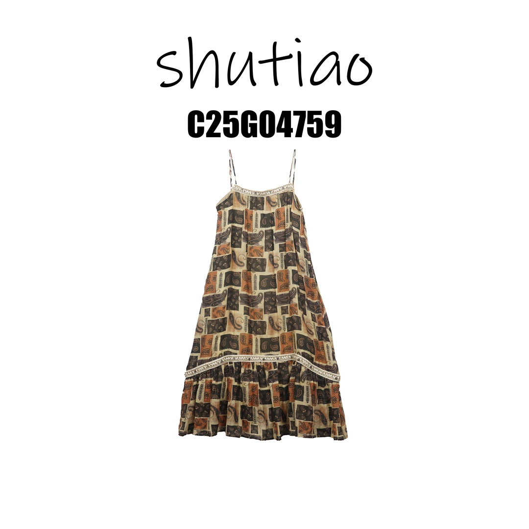 【SHUTIAO】2025夏季：新款小众设计款短裙C25G04759