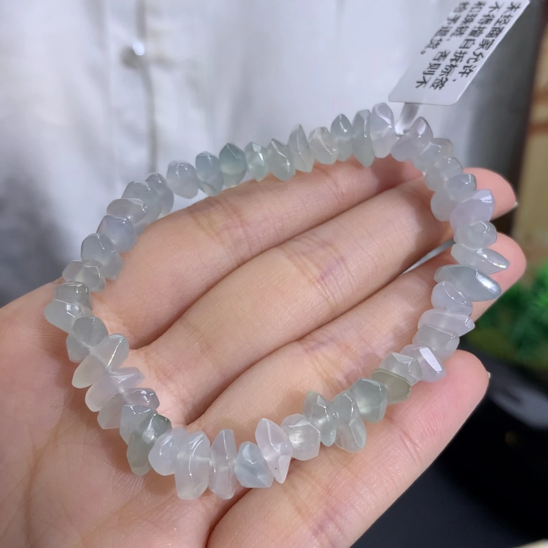 未镶嵌手串翡翠冰胶马卡龙随形