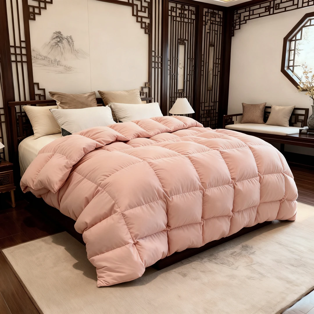 【双11特惠95白鹅绒】加厚鹅绒被精梳全棉高档舒适柔软羽绒加厚冬被