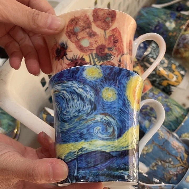 瓷片微瑕骨瓷马克杯小两个