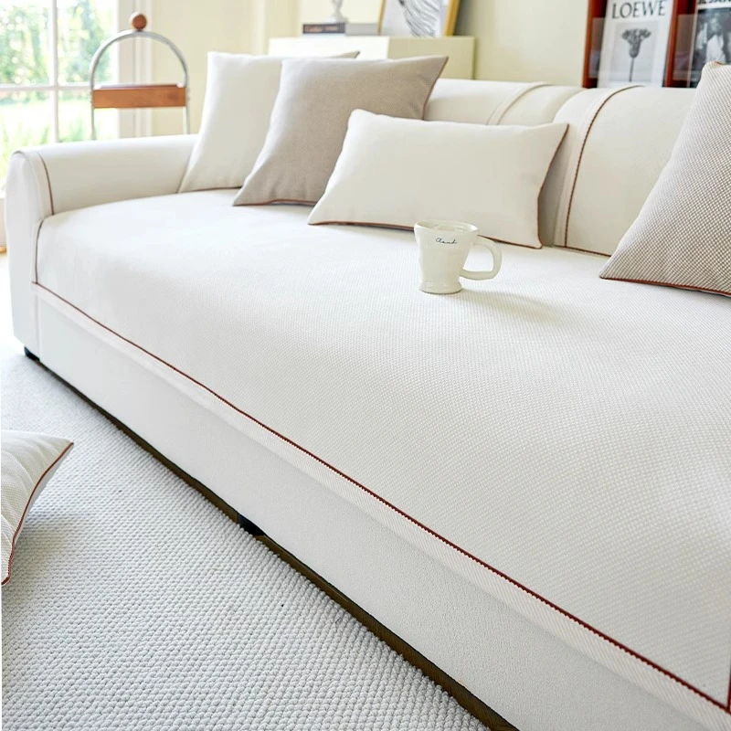 新款沙发垫2025四季通用防滑坐垫子防滑皮沙发套罩盖布纯色加厚款