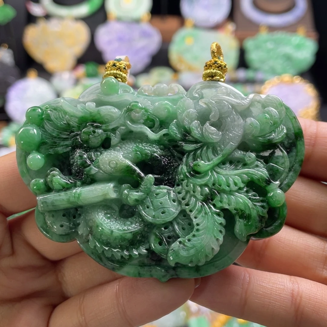 翡翠未镶嵌颈饰代编织
