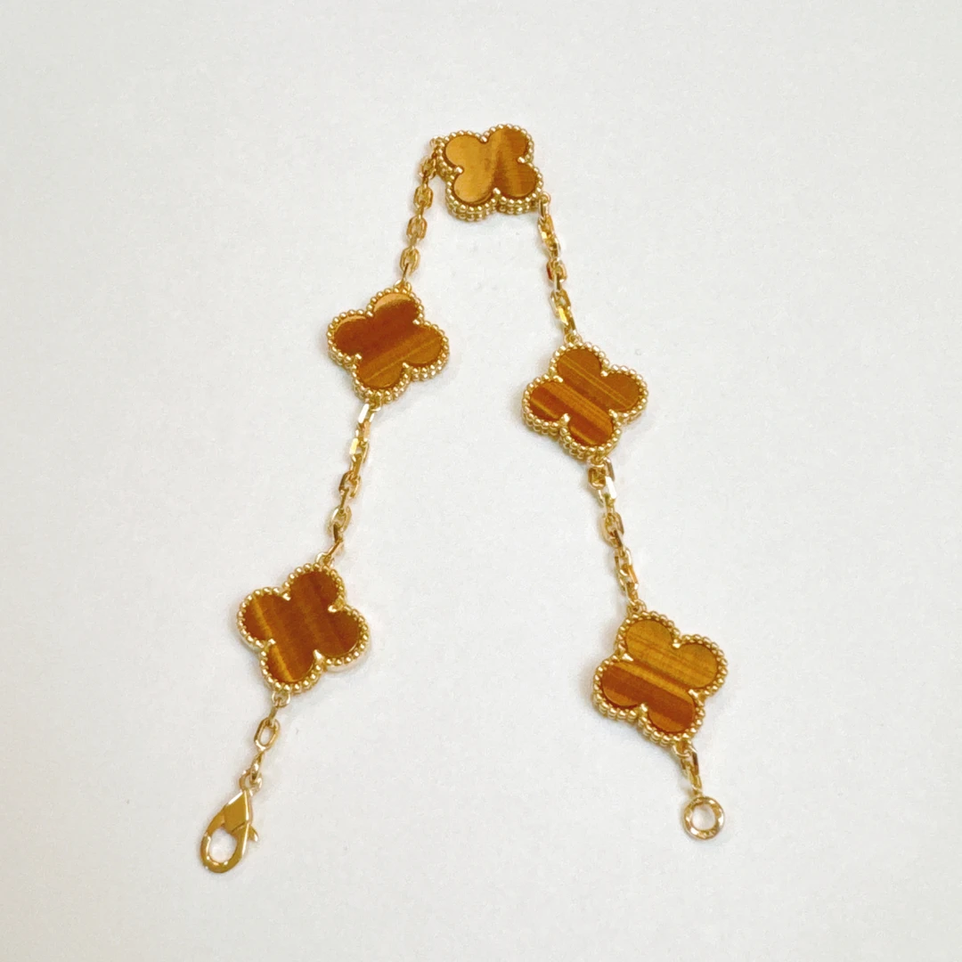 18K金虎眼石15mm大五花手链