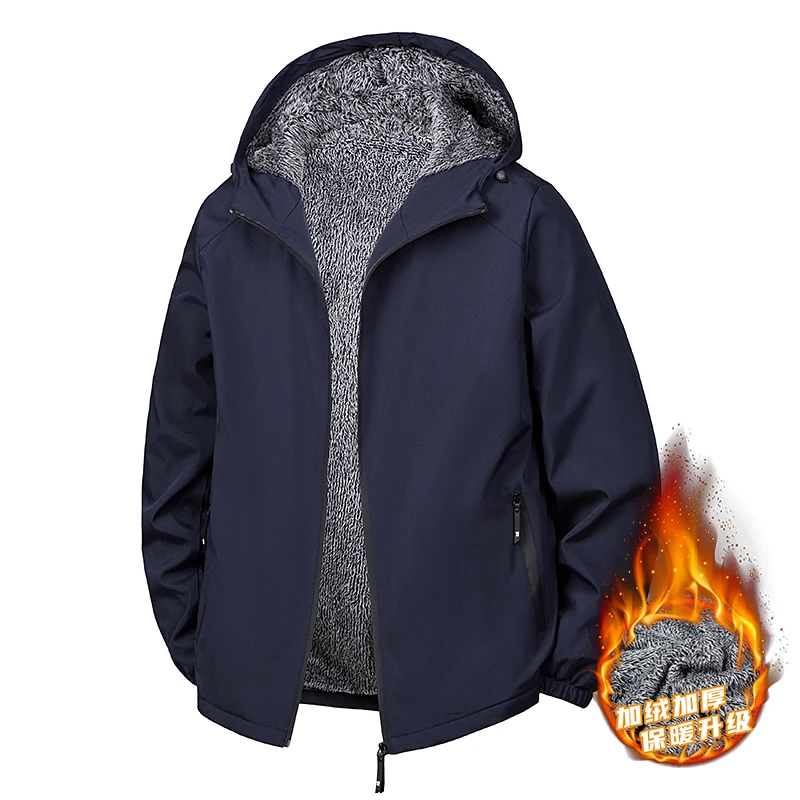 男士冲锋衣秋冬款2025新款爆款防风防水加绒加厚保暖爸爸夹克外套