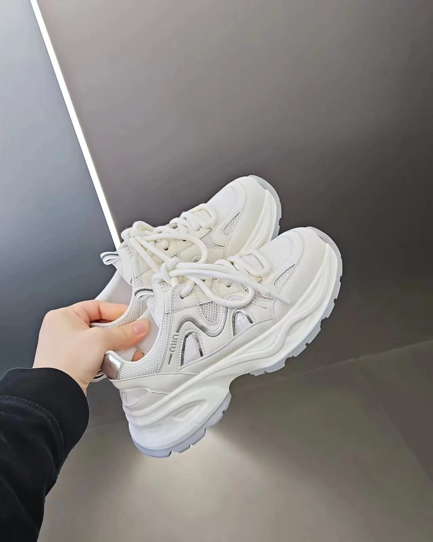 真皮厚底镂空老爹鞋女夏新款时尚百搭休闲鞋轻便透气运动鞋80198