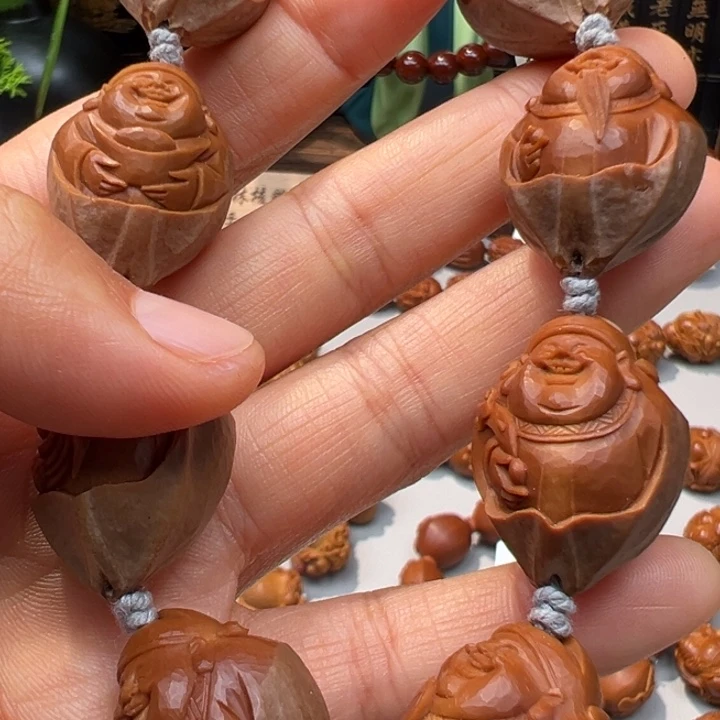 橄榄核手串/手链包衣财神