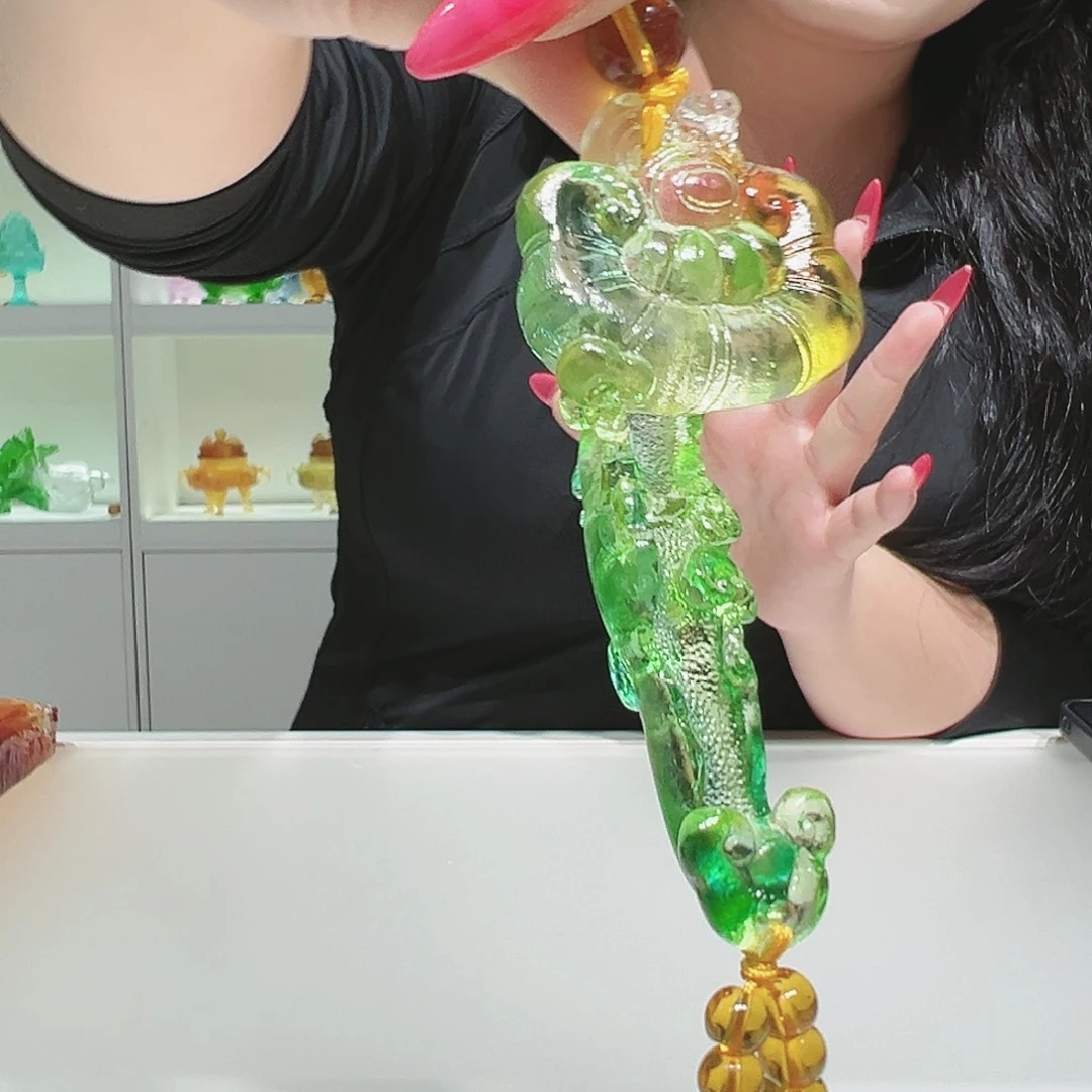 【闪购商品】手工艺品琉璃九灵如意车挂