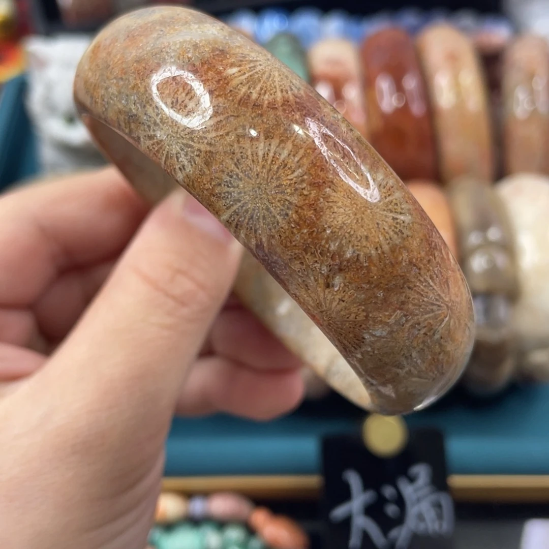 未镶嵌手镯硅化玉