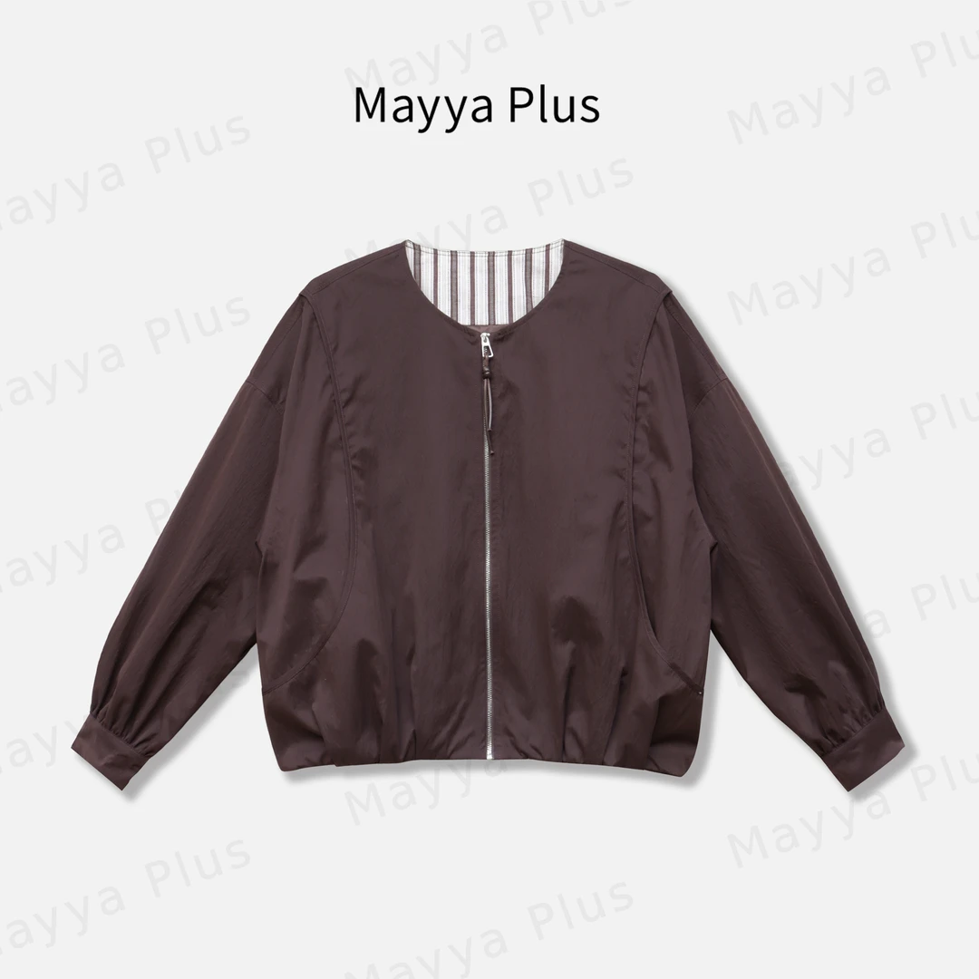 【新贵玩家】Mayya Plus麦芽定制流光风松弛感休闲外套上衣32536993