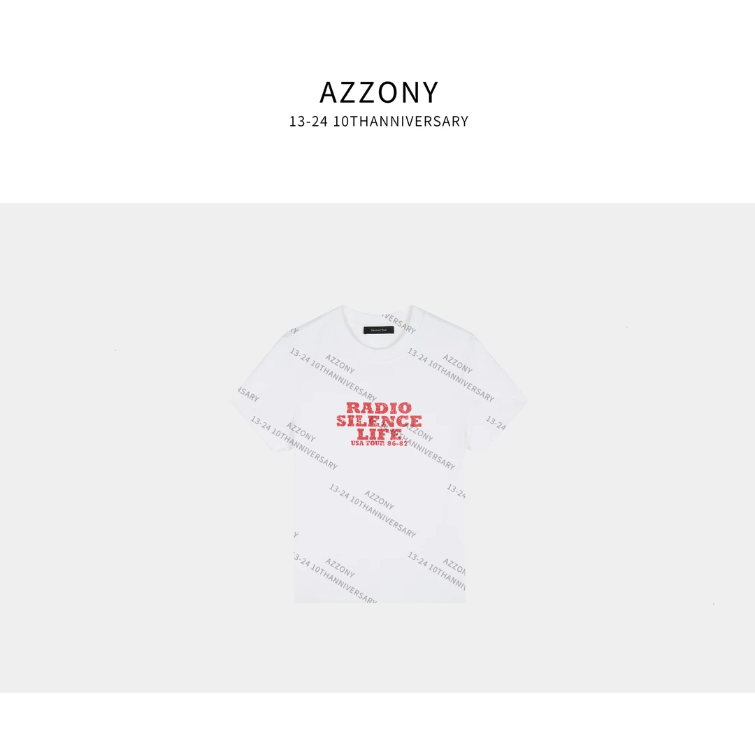 AZ-XJ 大弹力字母tee DTML205406 新款ENW