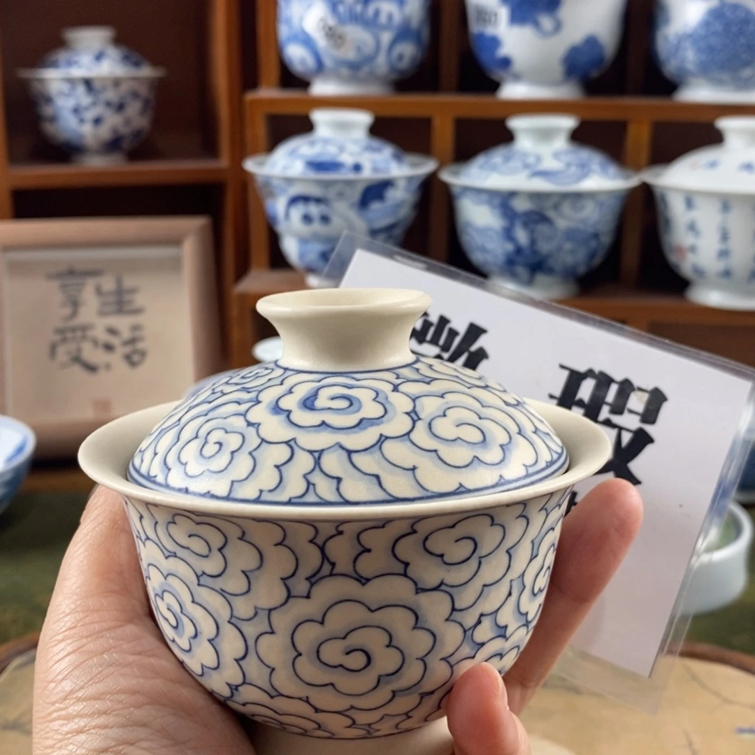 万***4瓷片景德镇陶瓷手绘茶器107