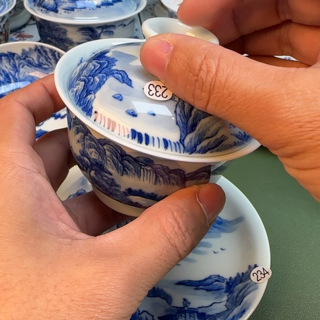 纯手工纯手绘茶具石头233