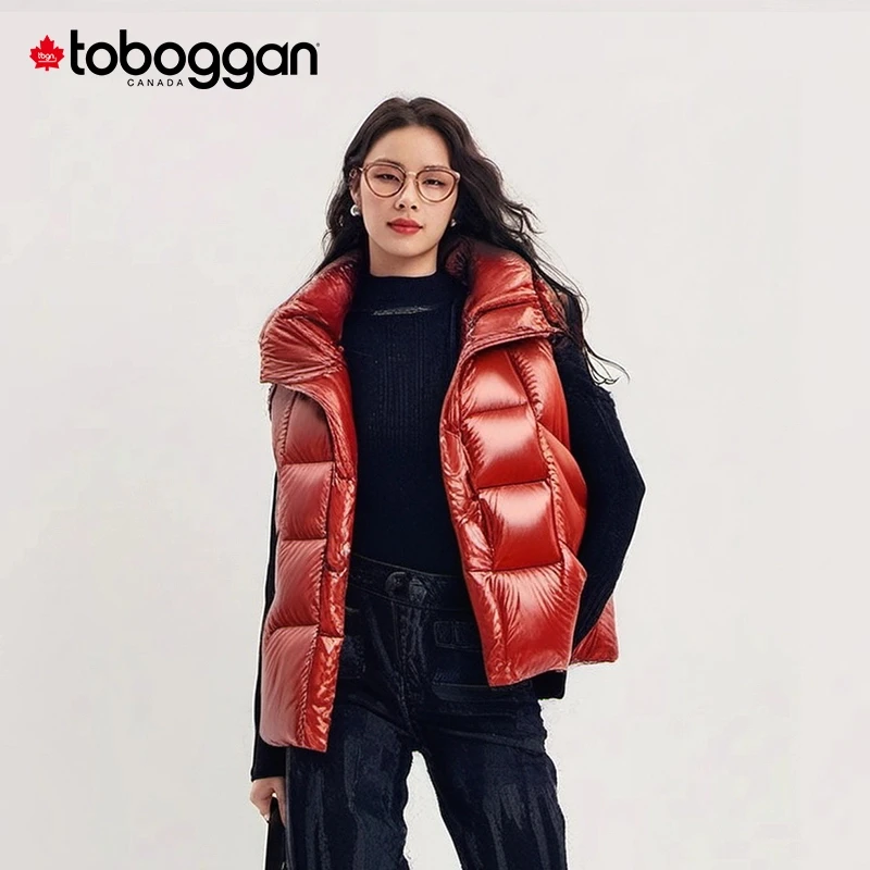toboggan加拿大雪橇新款时尚保暖立领护颈百搭冬季羽绒马甲CA395