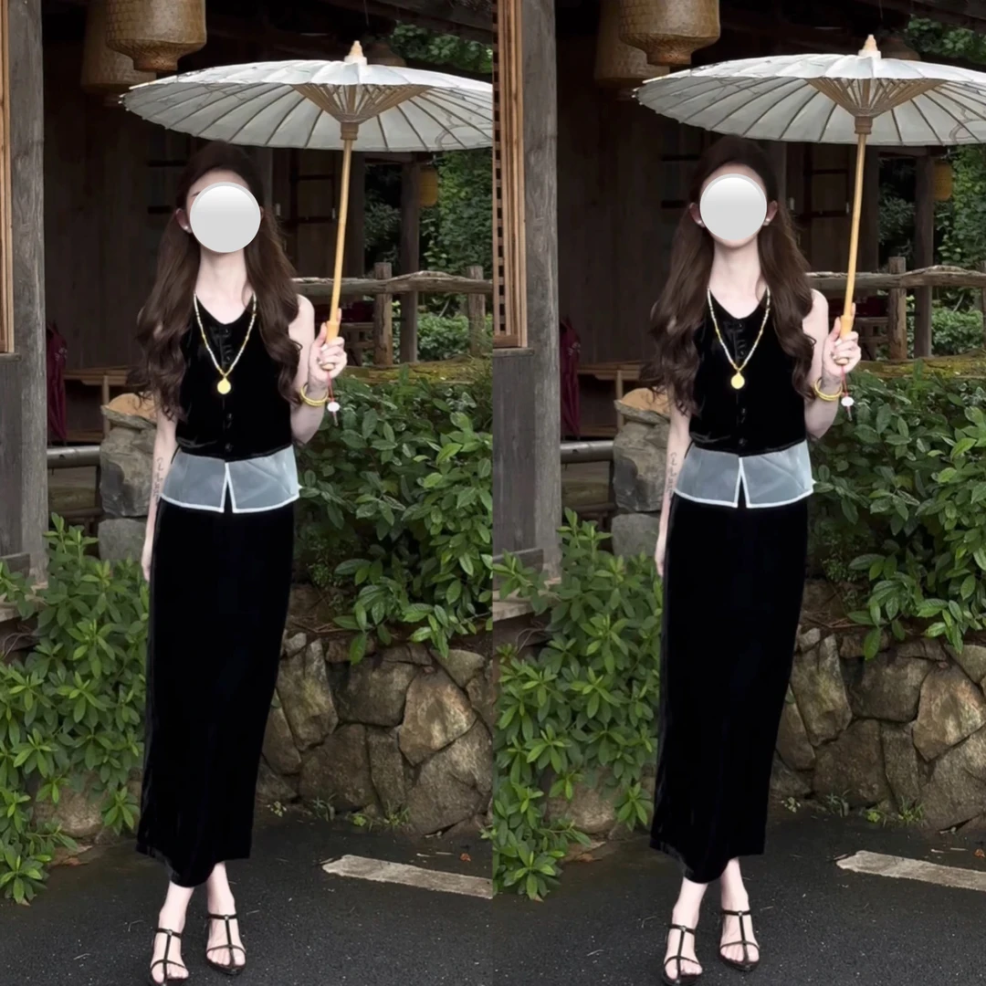 （俏丽多姿）2025新款夏季欧货高级感蕾丝拼接上衣