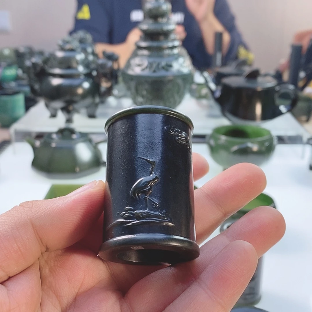 和田玉（青玉）把件未镶嵌一**你