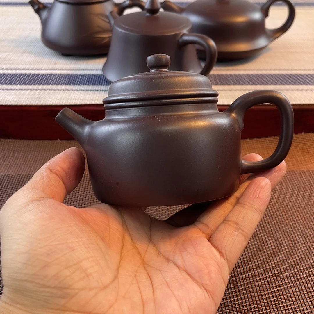 紫砂茶壶原矿老紫泥德钟180cc