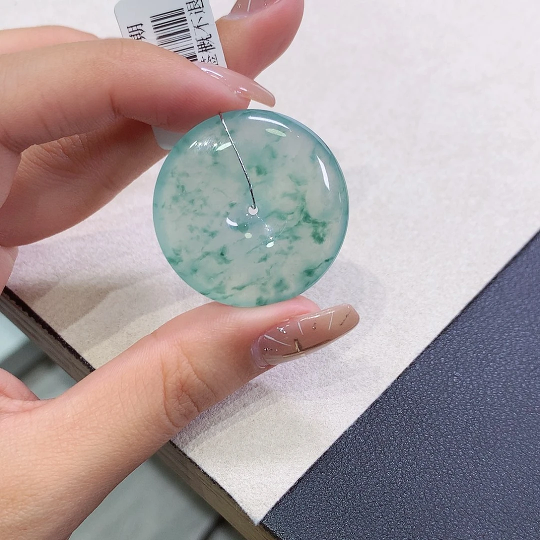 翡翠未镶嵌吊坠(不含链)32.4-6.5