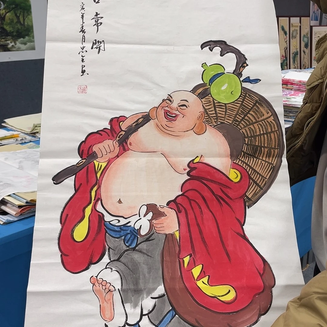 国画今天上午国画作品展示