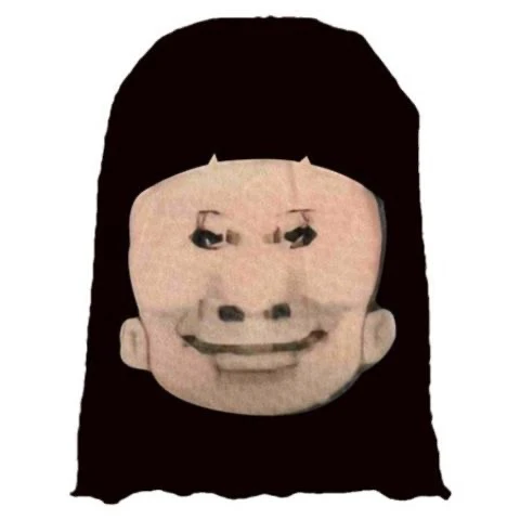 搞笑表情包头套抽象面罩黑色头套搞怪面具COS整蛊头套户外防晒