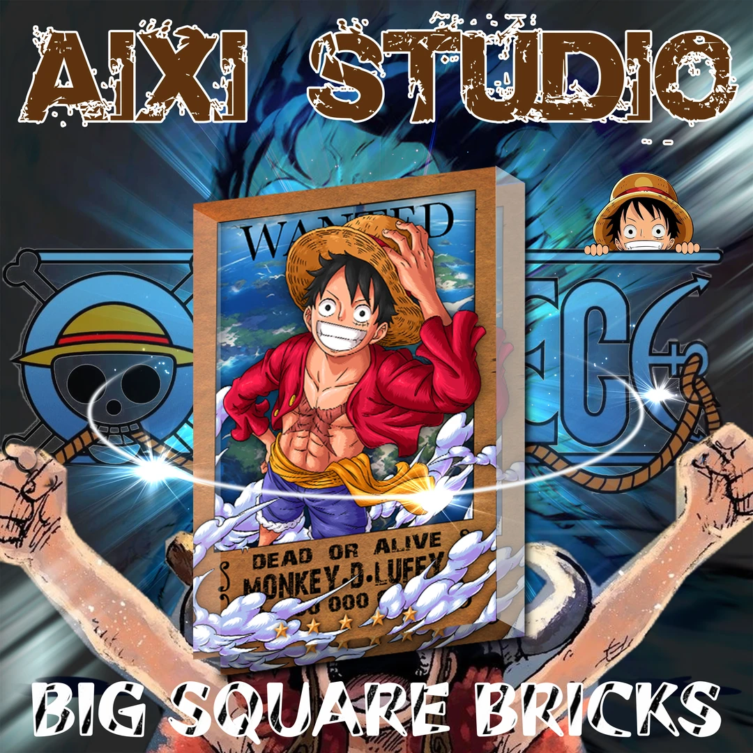 海贼王亚克力流沙磁吸冰箱贴卡牌