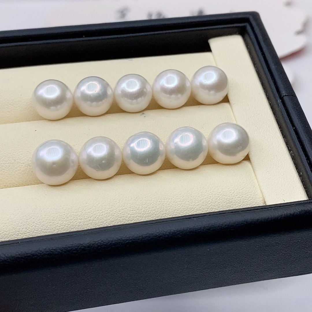么***么淡水珍珠未镶嵌颈饰10颗，不退不换11mm