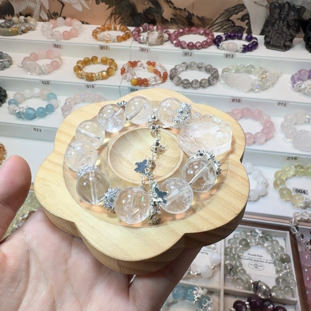 烟晶手链银S925镶嵌白阿塞定制款狐牌