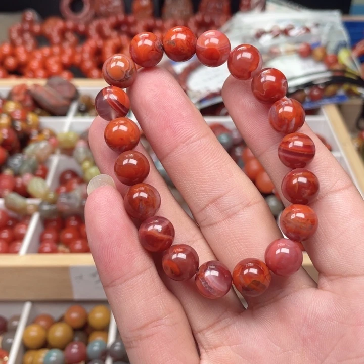 南红玛瑙未镶嵌手链