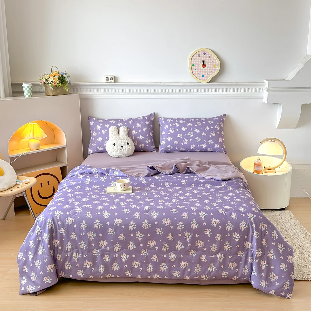 2025新款夏凉被四件套床品夏被空调被套件软轻柔可机洗 200*230cm