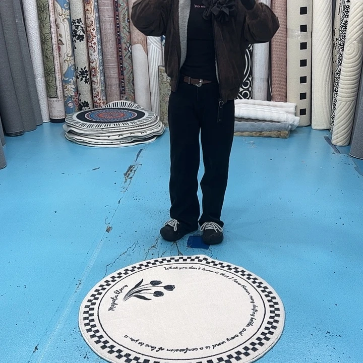 混纺加厚棉布底仿羊绒直径一米圆全新特价福利