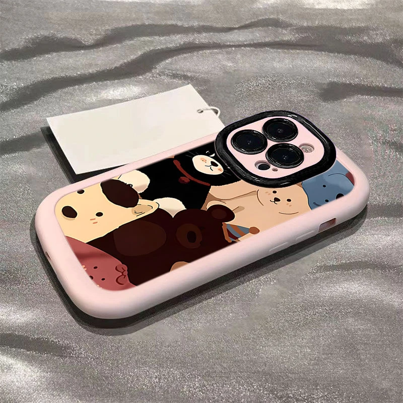 堆堆动物适用iphone16promax苹果15/14P手机壳泡芙13p/12/11全包