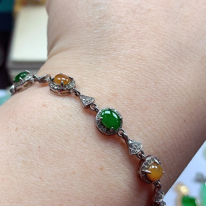 颈饰银S925镶嵌翡翠翡翠