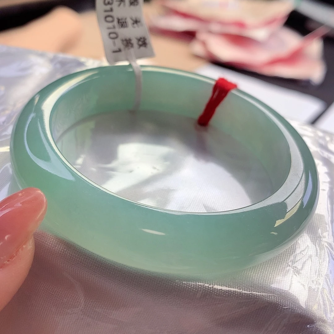 未镶嵌手镯翡翠天然A货翡翠56-57有种有色 满色冰绿
