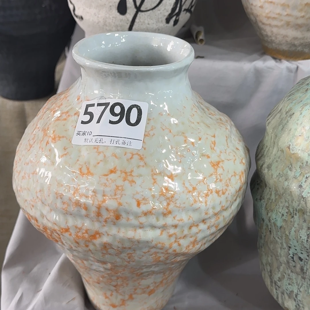 贝***壳陶摆件景德镇高温花瓶编码5790高28口8默认无孔