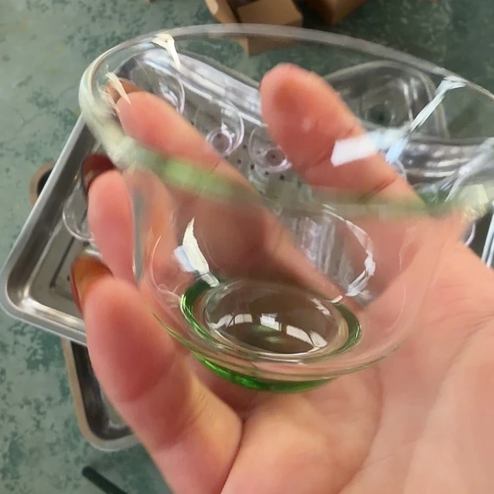 玻璃茶器清杯翠绿色