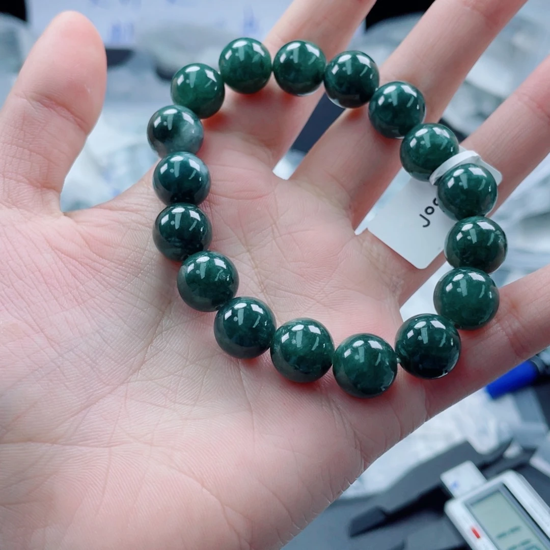 未镶嵌定制翡翠珠串11.6