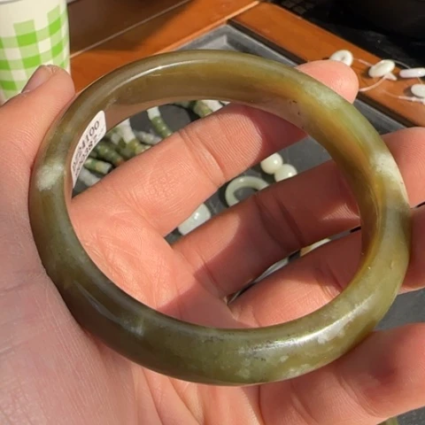 和田玉手镯未镶嵌59.5福利