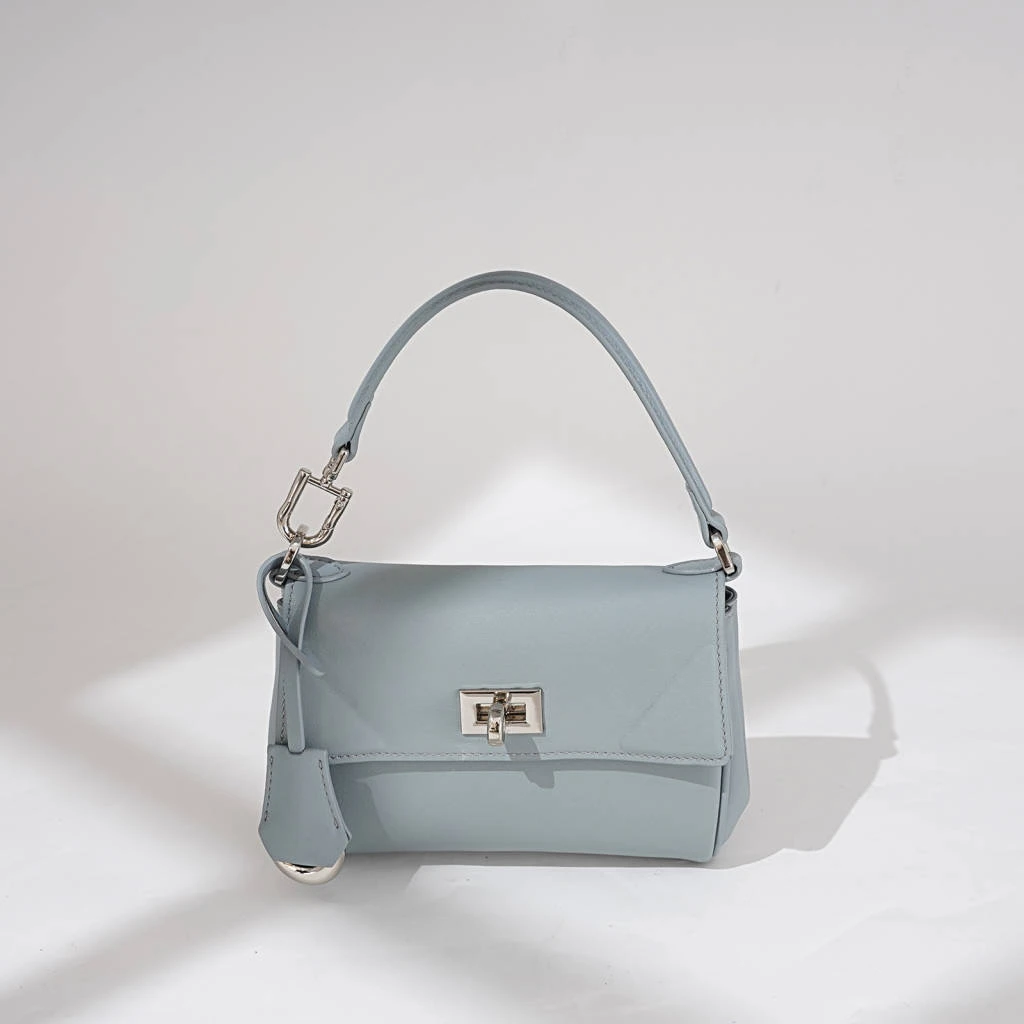 佑一【RAIN.CUN】ZG-FD9979-亚麻蓝轻奢时尚百搭气质女包