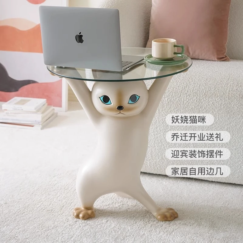 创意沙雕妖娆猫客厅大型落地摆件迎宾电视柜沙发旁边家居软装装饰