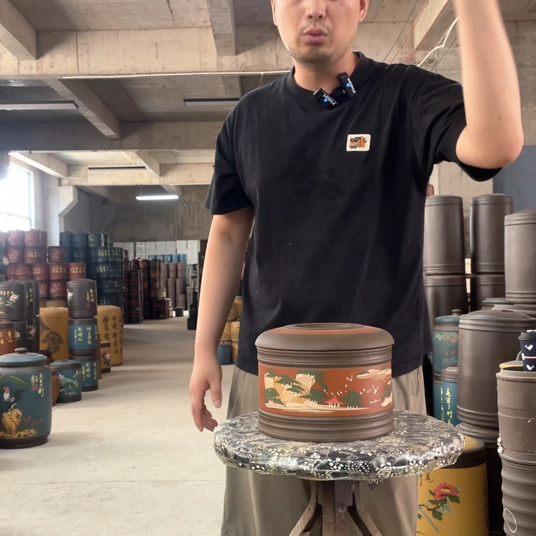 宜兴原矿紫砂茶叶罐
