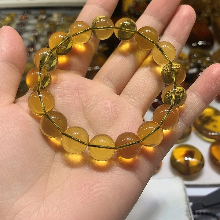 琥珀未镶嵌手串蓝珀手串