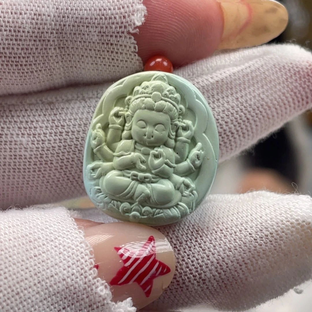 绿松石未镶嵌挂件