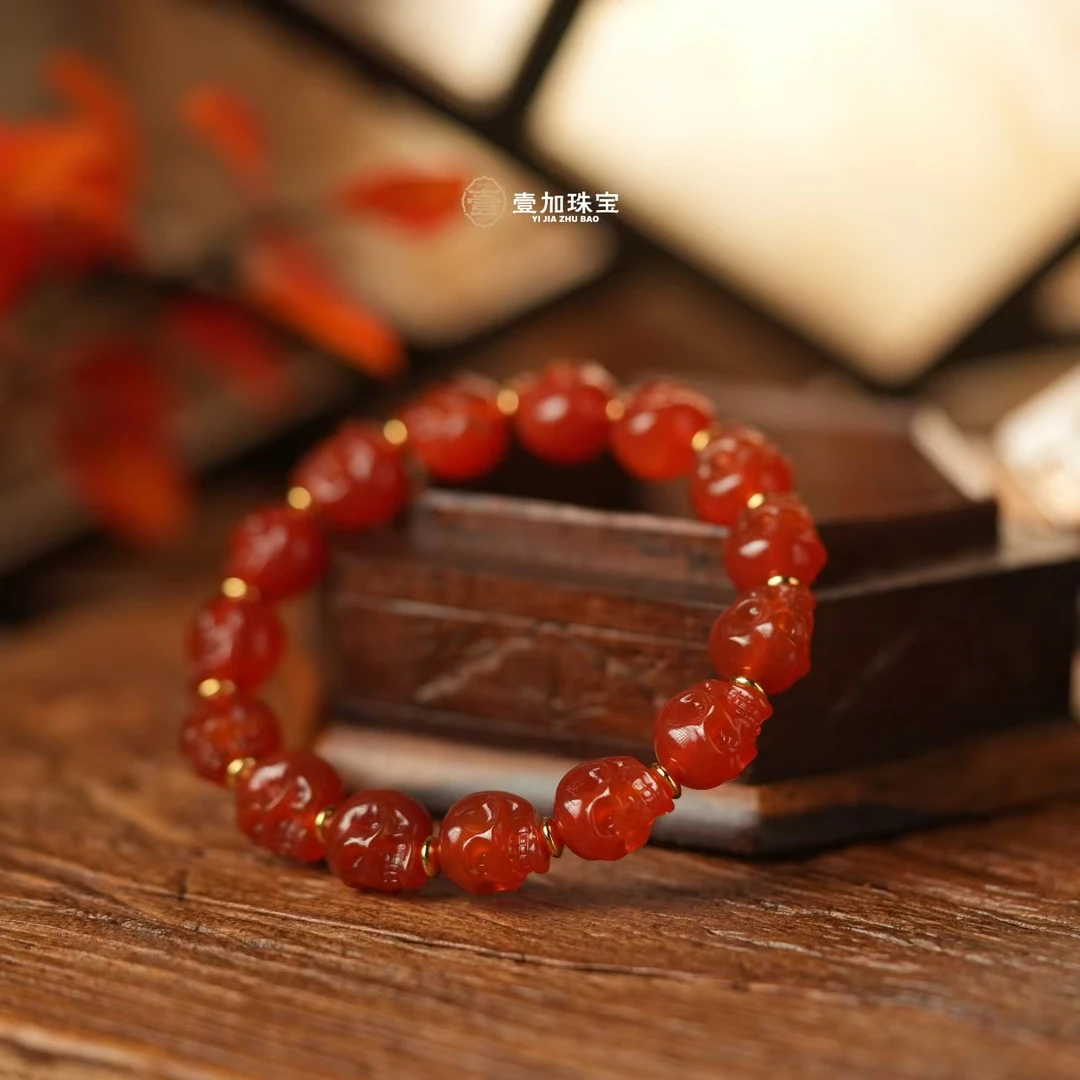 非金属羽毛手链 |呆呆手串多样性发其一 红色