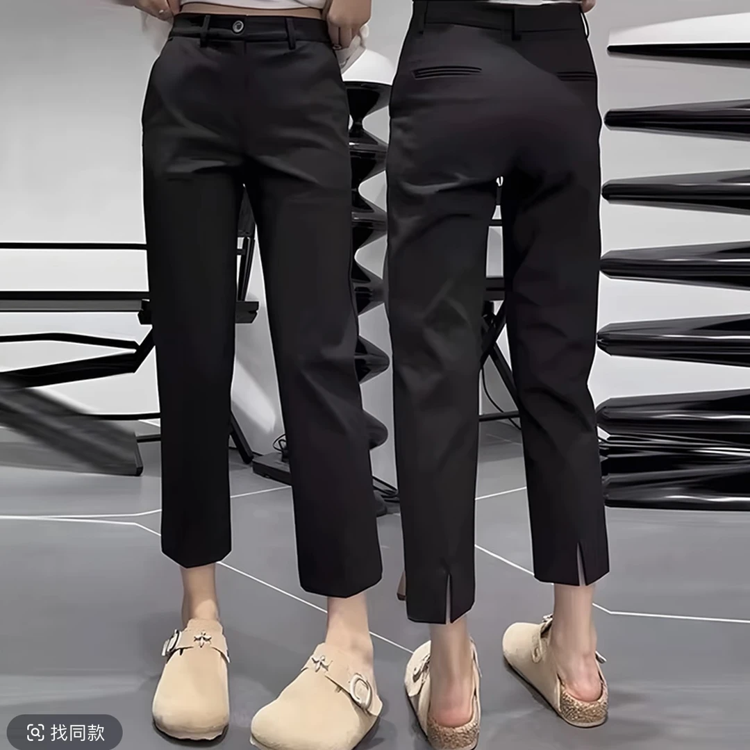 【超显瘦神裤—郑州柜】秋冬九分显瘦高腰直筒小脚烟管裤休闲裤E86