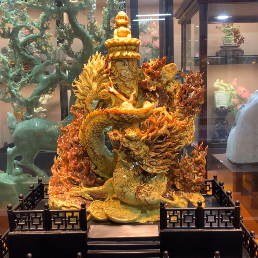 【闪购商品】未镶嵌蛇纹石玉摆件覆膜