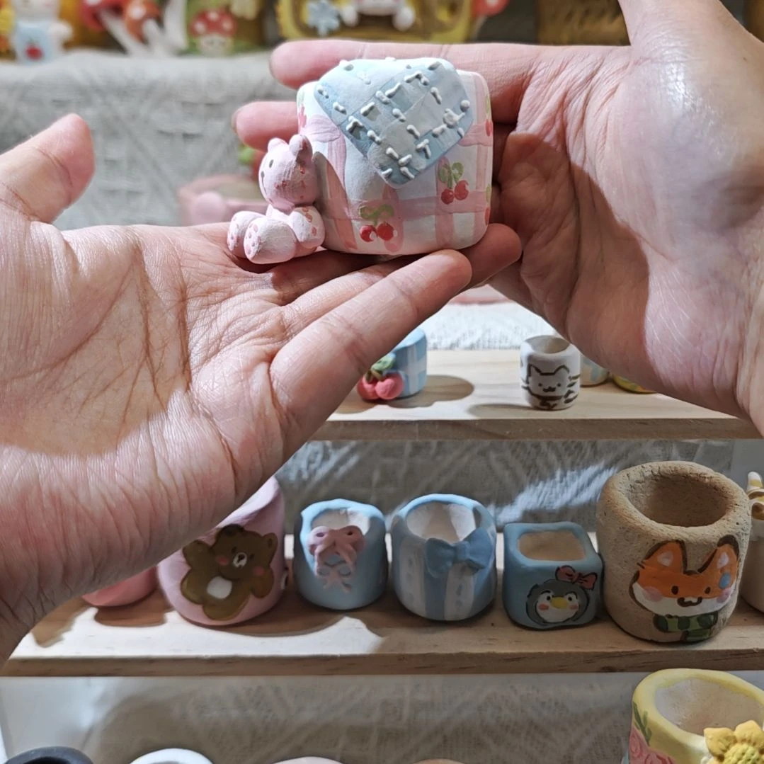 ****满29.9包邮手工花盆