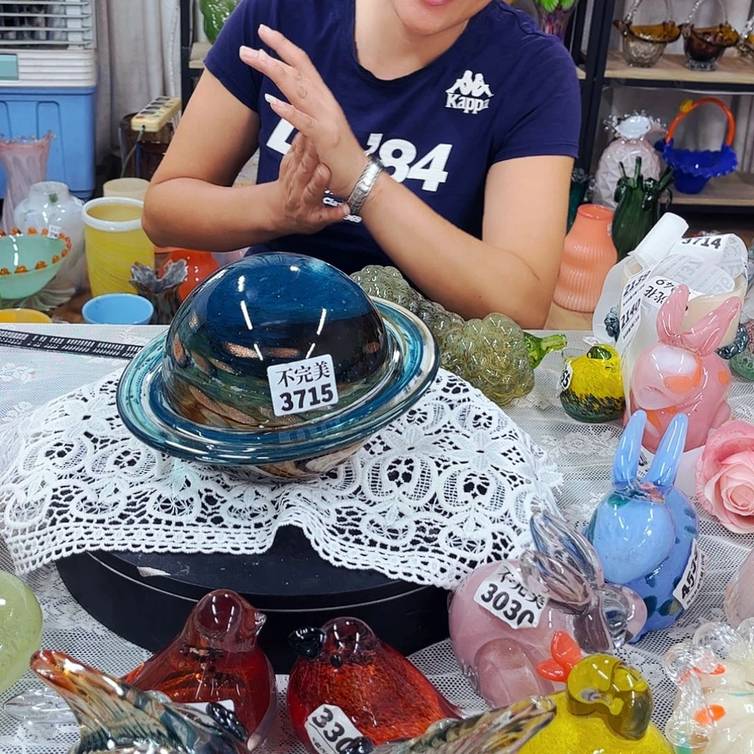 3715小号星球 家悦琉璃工艺品不完美