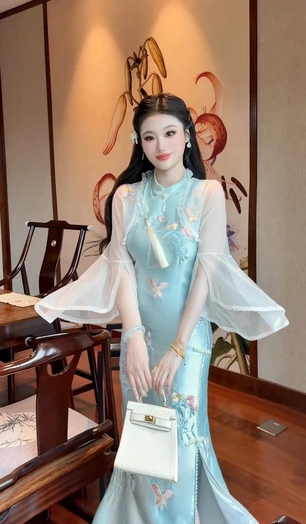 【媛珠 飘飘仙羽】重工刺绣国风透视短款开衫